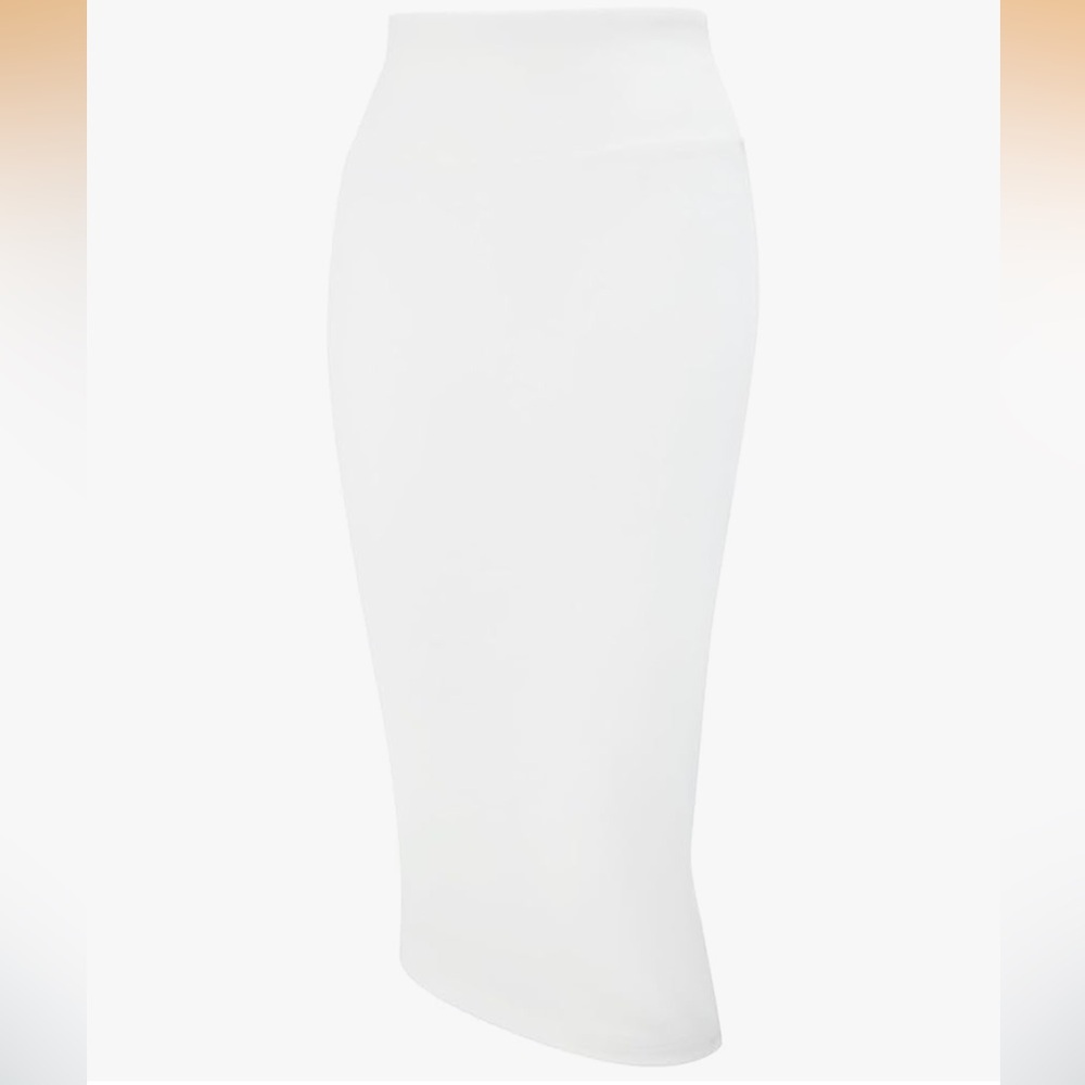 Women's Elegant White Pencil Skirt